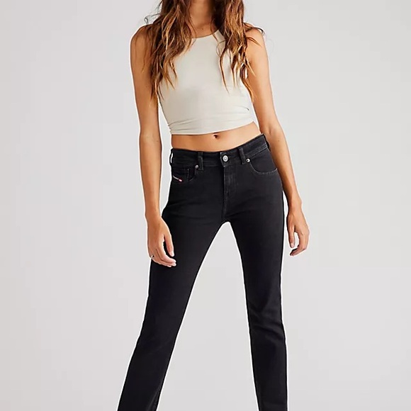 FREE PEOPLE | black denim mid rise fp jeans size 27 NWOT - Picture 2 of 6